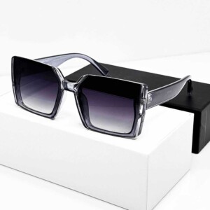 عینک آفتابی مربعی زنانه گرادینت دودی(فریم کریستالی ,uv400)