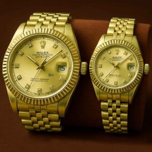 ست ساعت رولکس مردانه و زنانه | ست لوکس طلایی