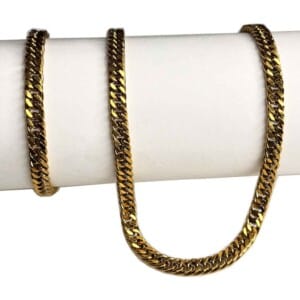 ست دستبند و گردنبند طرح کارتیر | استیل رنگ ثابت